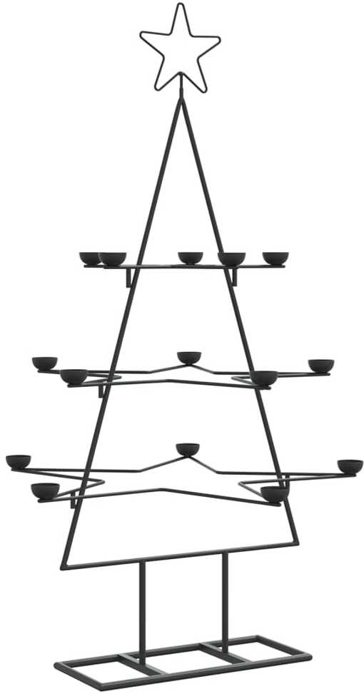 Metalinė Kalėdų eglutė, juodos spalvos, 105cm