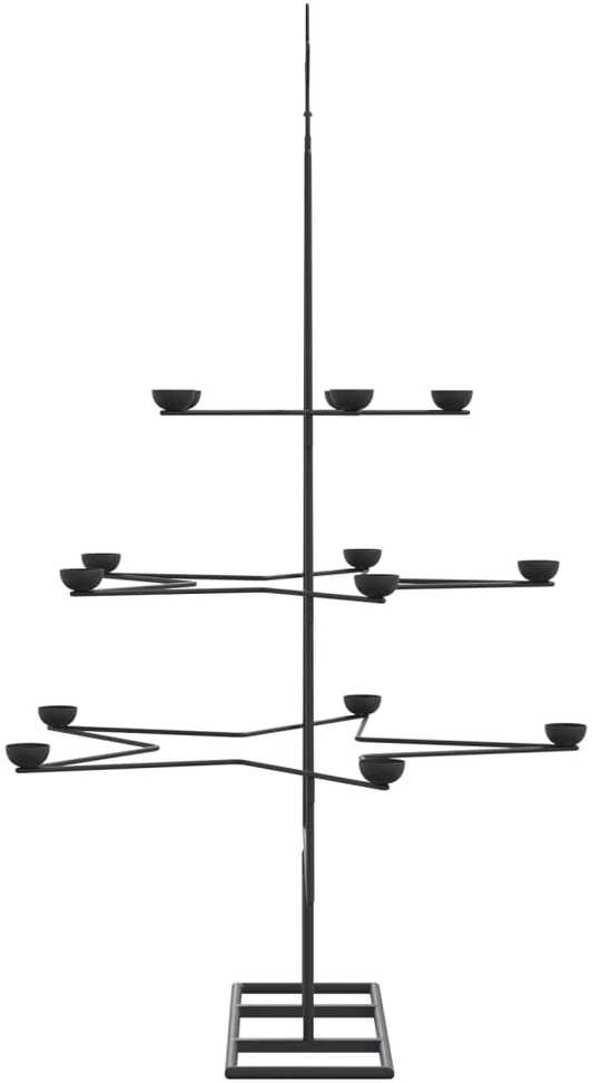 Metalinė Kalėdų eglutė, juodos spalvos, 105cm
