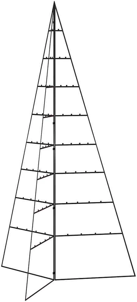 Metalinė Kalėdų eglutė, juodos spalvos, 180 cm