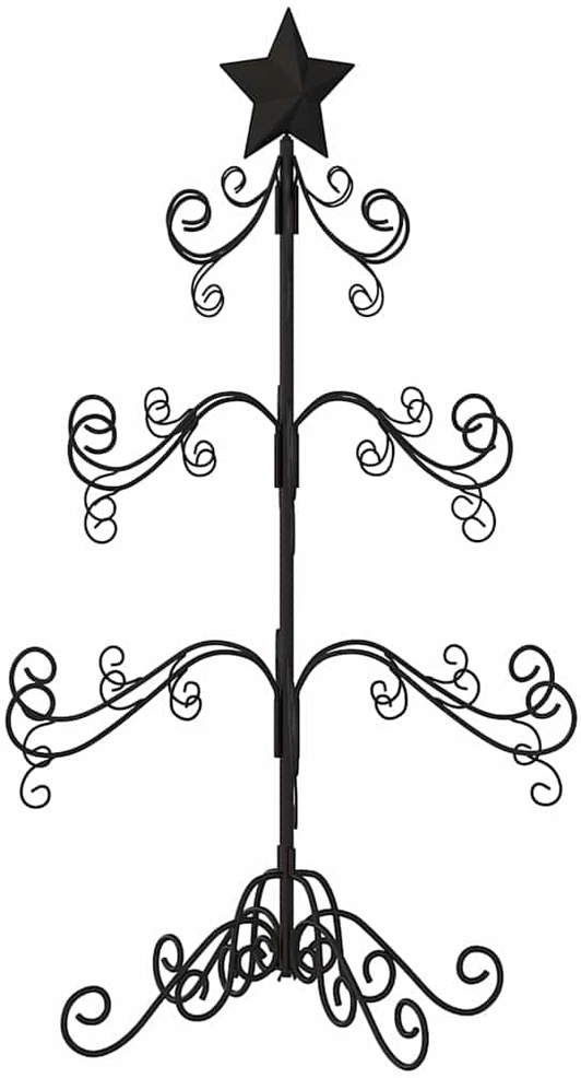 Metalinė Kalėdų eglutė, juodos spalvos, 90 cm