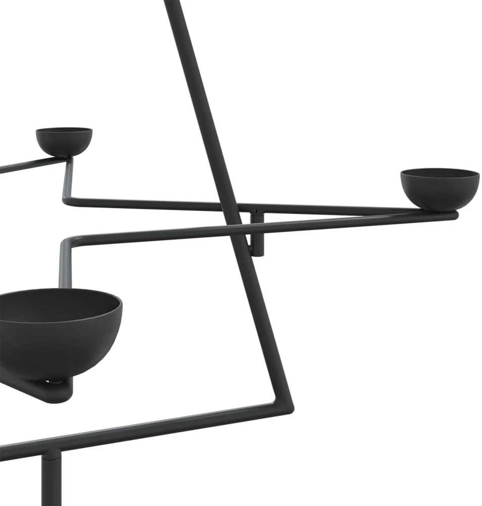 Metalinė Kalėdų eglutė, juodos spalvos, 105cm