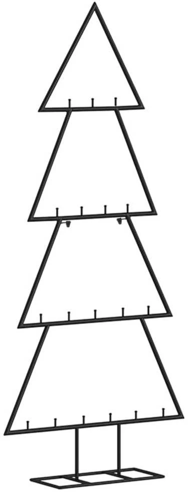 Metalinė Kalėdų eglutė, juodos spalvos, 90 cm