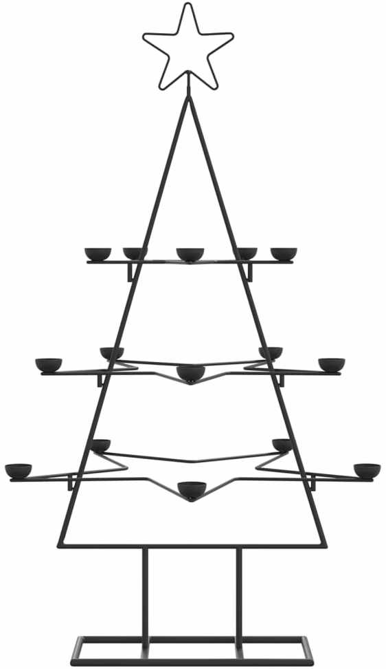 Metalinė Kalėdų eglutė, juodos spalvos, 105cm