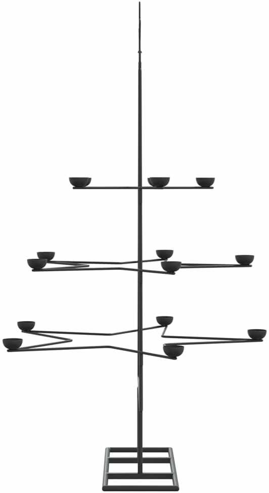 Metalinė Kalėdų eglutė, juodos spalvos, 105cm