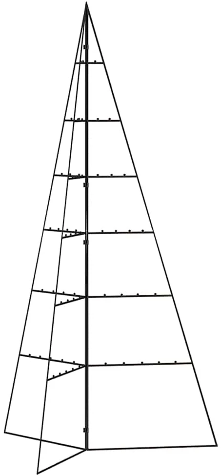 Metalinė Kalėdų eglutė, juodos spalvos, 140 cm