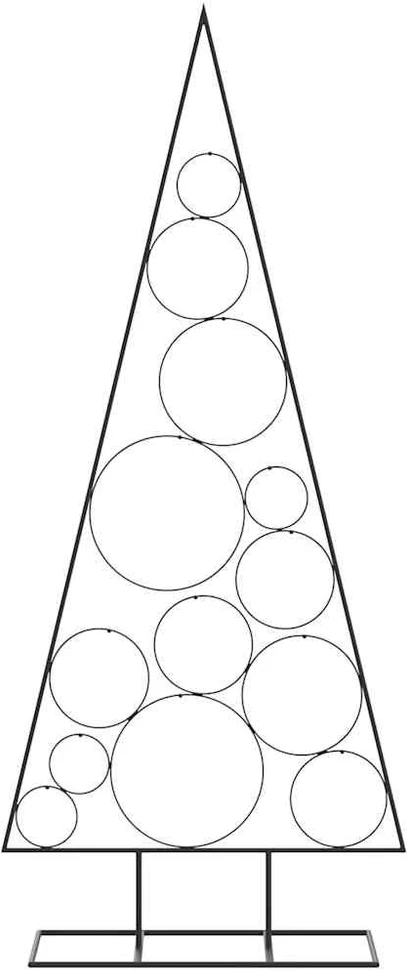 Metalinė Kalėdų eglutė, juodos spalvos, 150 cm