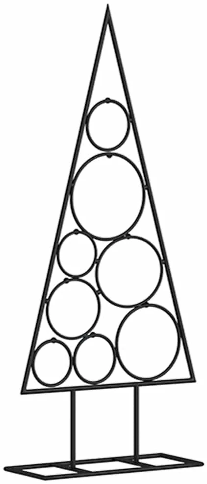 Metalinė Kalėdų eglutė, juodos spalvos, 60 cm