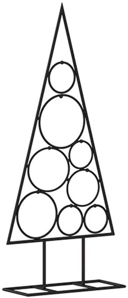 Metalinė Kalėdų eglutė, juodos spalvos, 60 cm