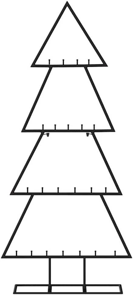 Metalinė Kalėdų eglutė, juodos spalvos, 125cm
