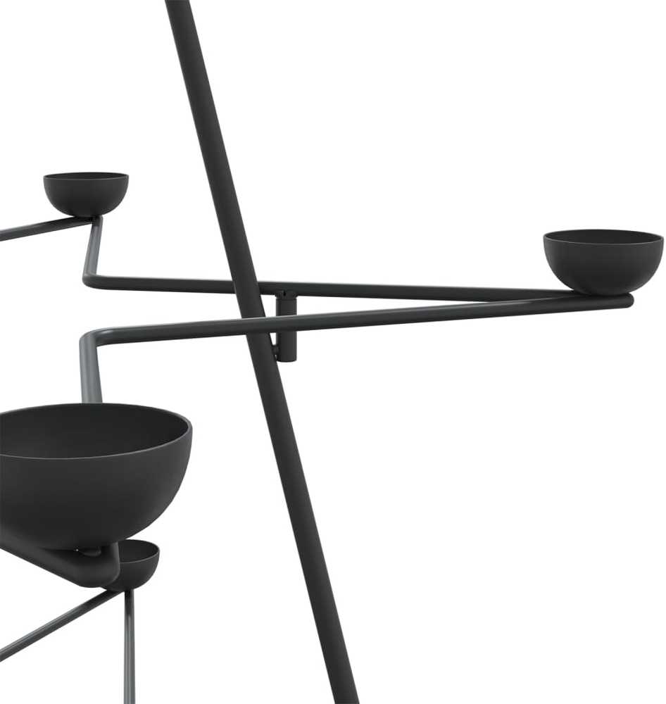Metalinė Kalėdų eglutė, juodos spalvos, 140 cm