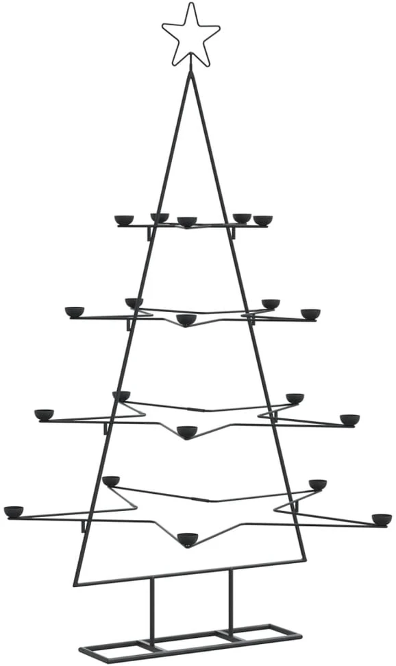 Metalinė Kalėdų eglutė, juodos spalvos, 140 cm