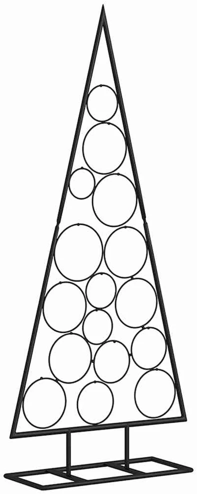 Metalinė Kalėdų eglutė, juodos spalvos, 125cm