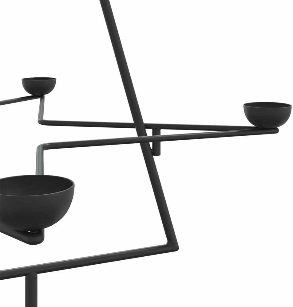 Metalinė Kalėdų eglutė, juodos spalvos, 105cm