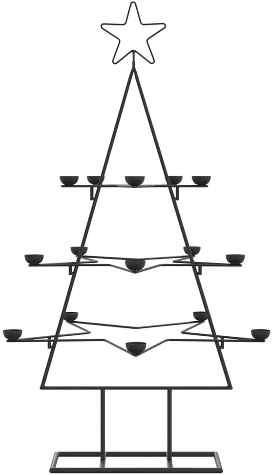 Metalinė Kalėdų eglutė, juodos spalvos, 105cm