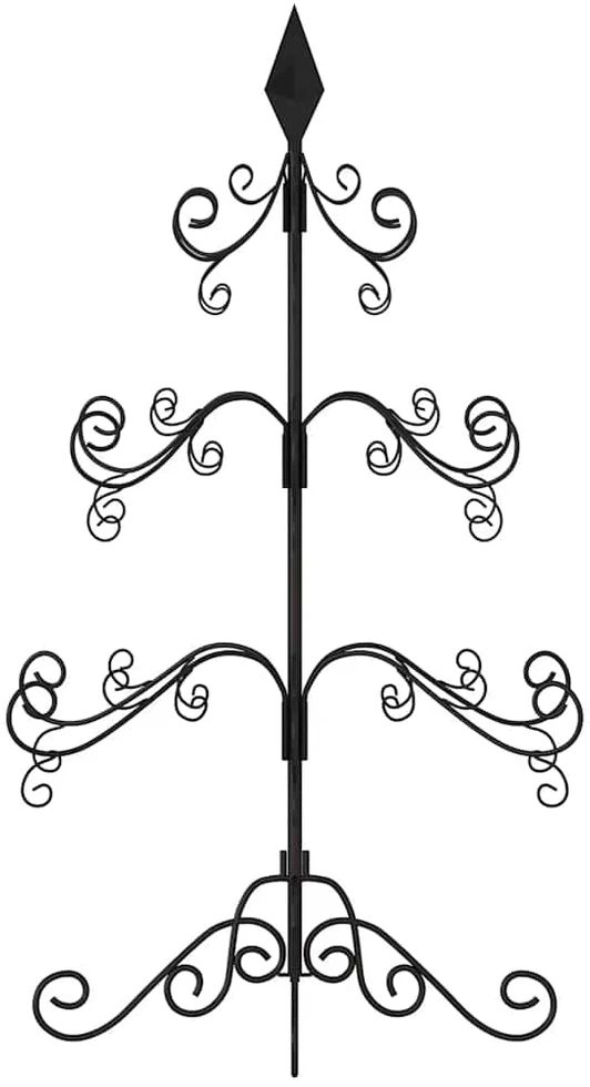 Metalinė Kalėdų eglutė, juodos spalvos, 90 cm