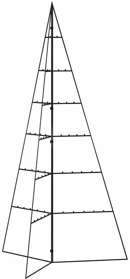Metalinė Kalėdų eglutė, juodos spalvos, 140 cm