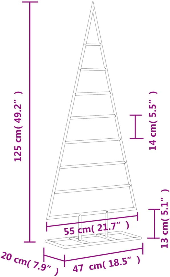 Metalinė Kalėdų eglutė, juodos spalvos, 125cm