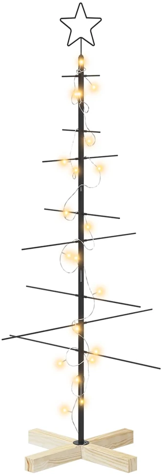 Metalinis Kalėdų medis KUOPIO 120 cm Šilta balta Plienas Juoda