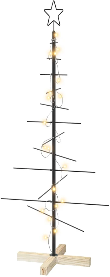 Metalinis Kalėdų medis KUOPIO 120 cm Šilta balta Plienas Juoda