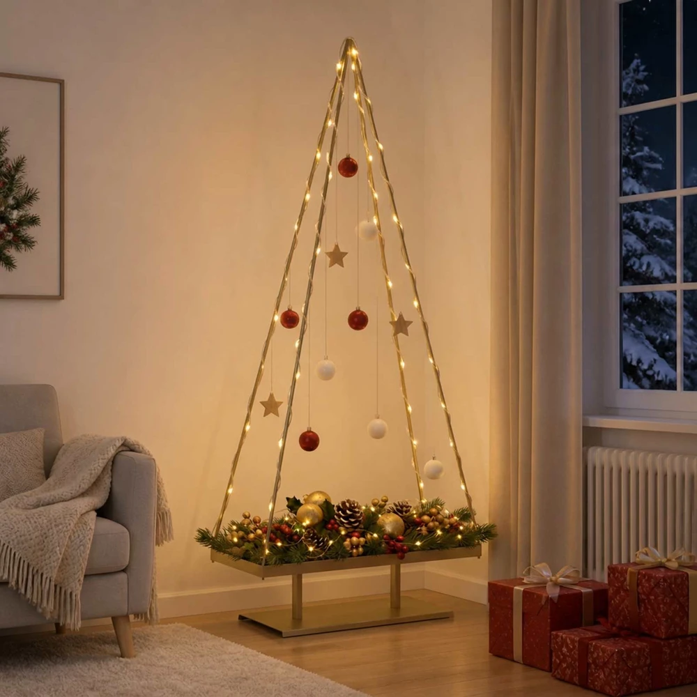 Metalinis Kalėdų medis KUOPIO 210 cm Plienas Auksinė