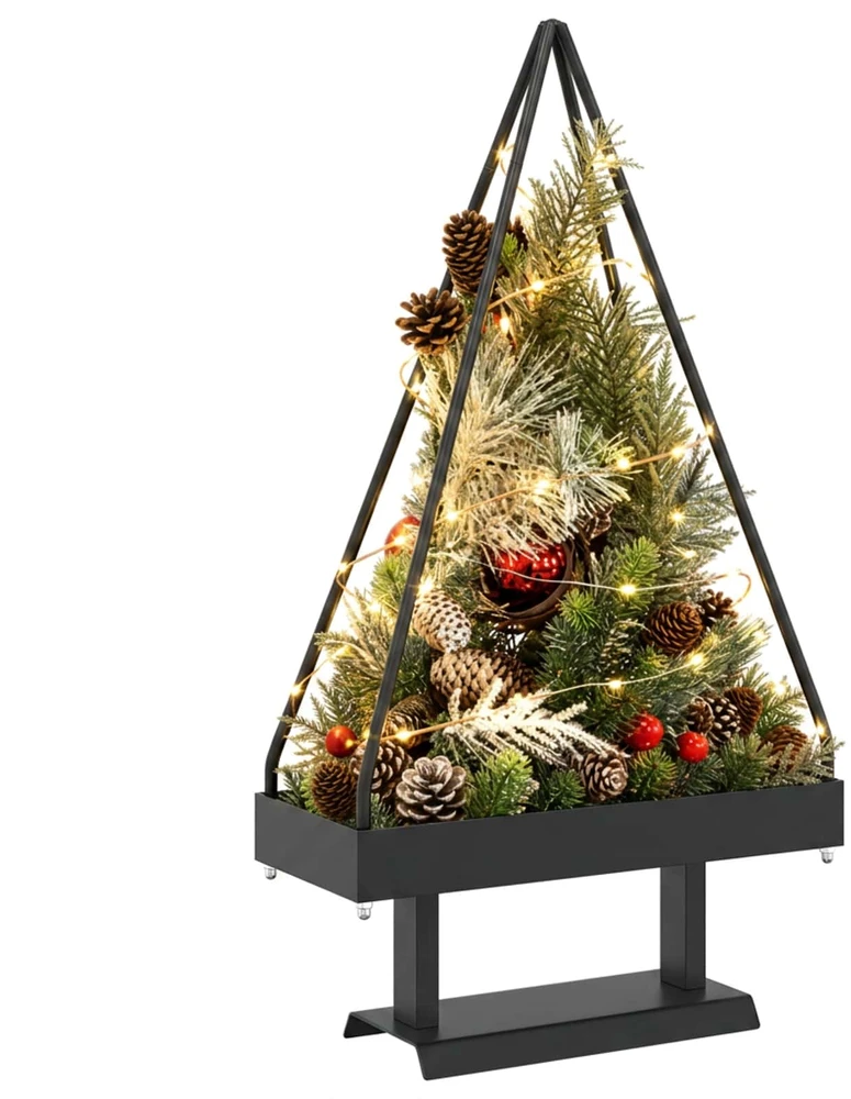 Metalinė Kalėdų eglutė su stovu KUOPIO 60 cm Plienas Juoda