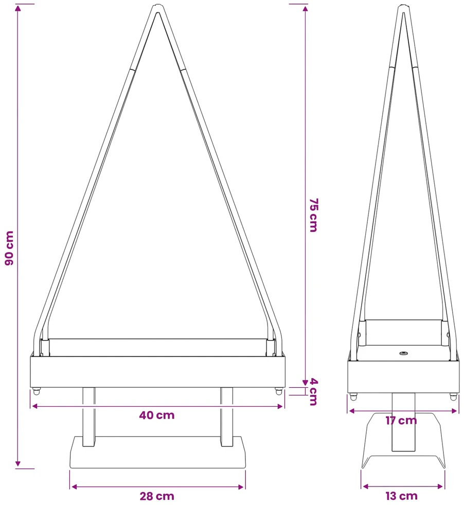 Metalinė Kalėdų eglutė su stovu KUOPIO 90 cm Plienas Juoda