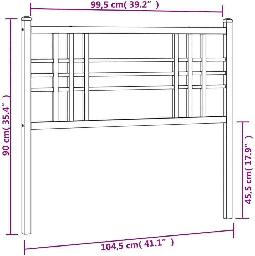 Metalinis galvūgalis, baltos spalvos, 100cm