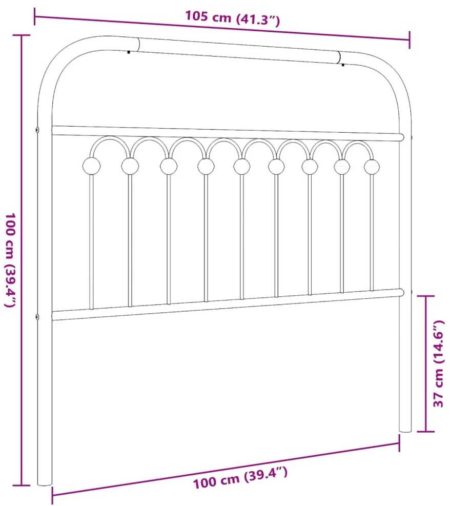 Metalinis galvūgalis, baltos spalvos, 100cm