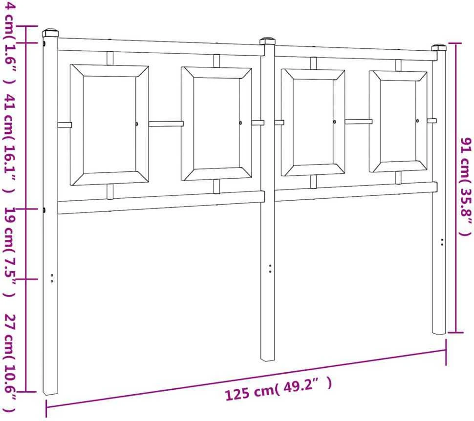 Metalinis galvūgalis, baltos spalvos, 120cm