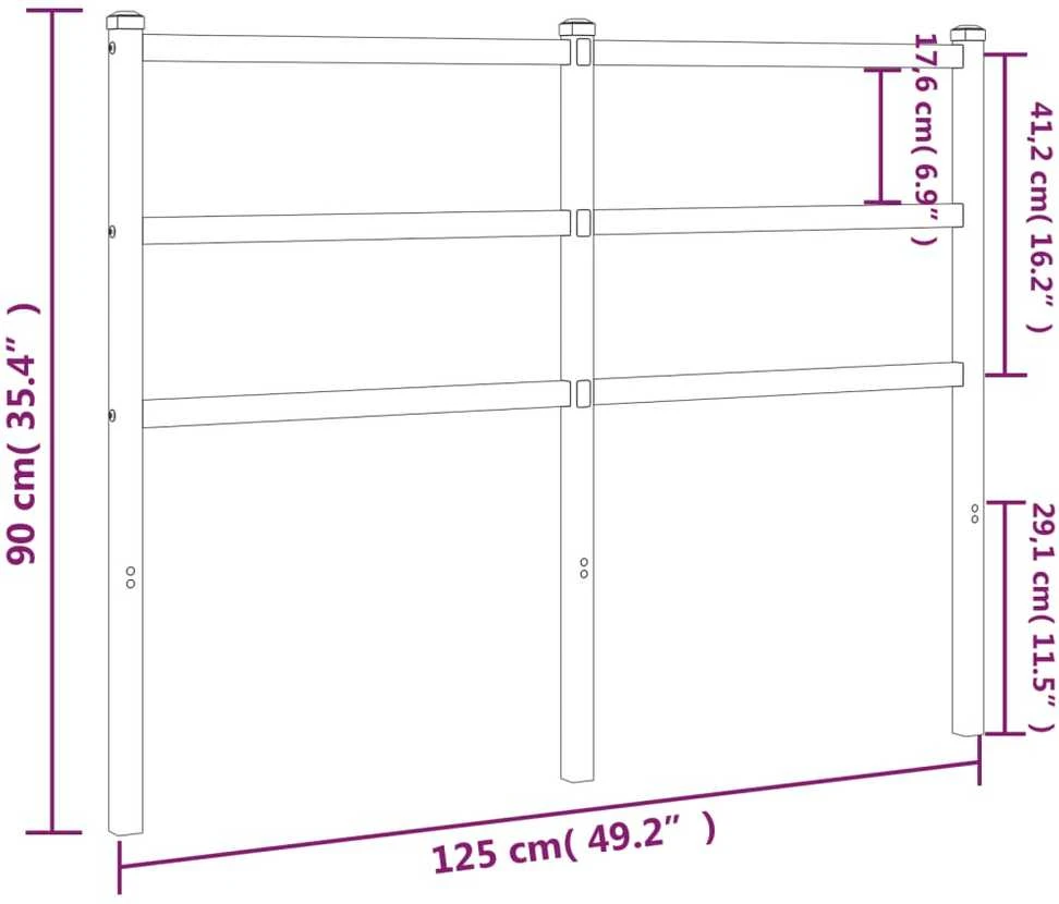Metalinis pakaitinis galvūgalis, baltos spalvos, 120cm