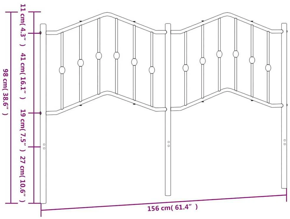 Metalinis galvūgalis, baltos spalvos, 150cm