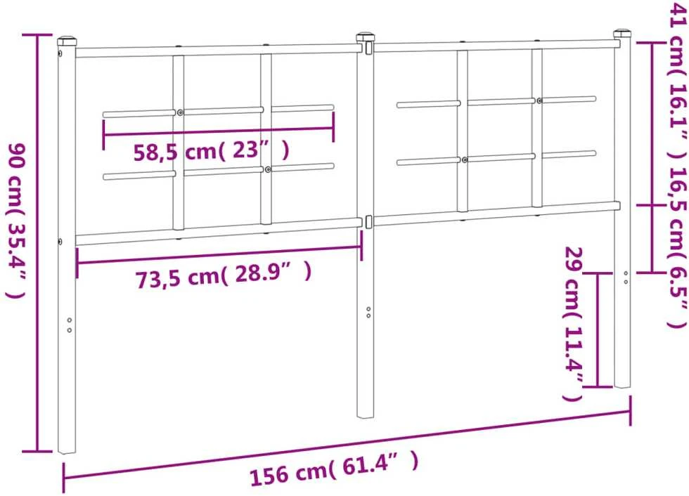Metalinis pakaitinis galvūgalis, baltos spalvos, 150cm