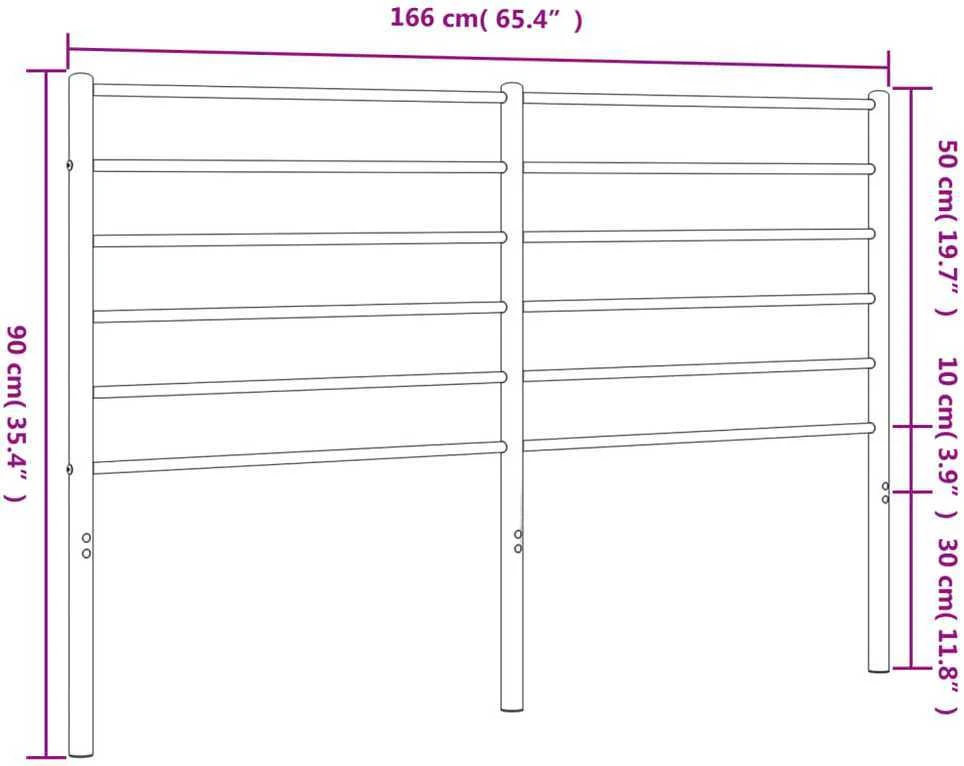 Metalinis galvūgalis, baltos spalvos, 160cm