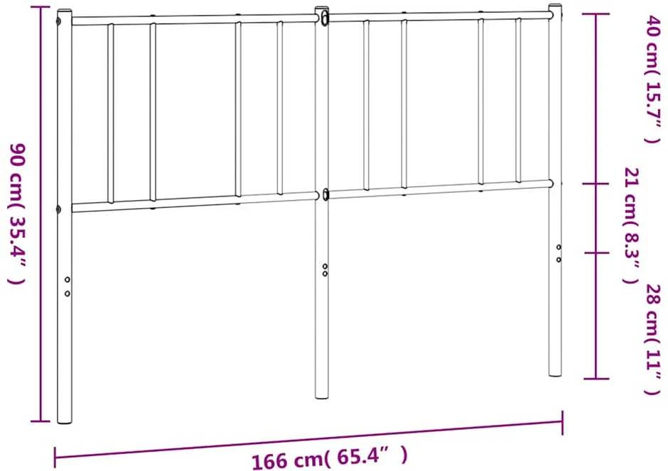 Metalinis galvūgalis, baltos spalvos, 160cm