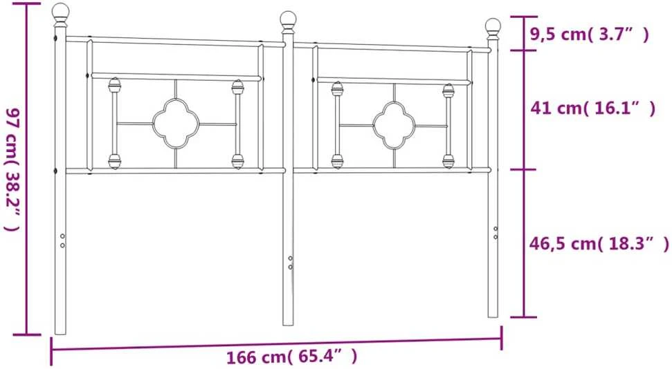 Metalinis pakaitinis galvūgalis, baltos spalvos, 160cm