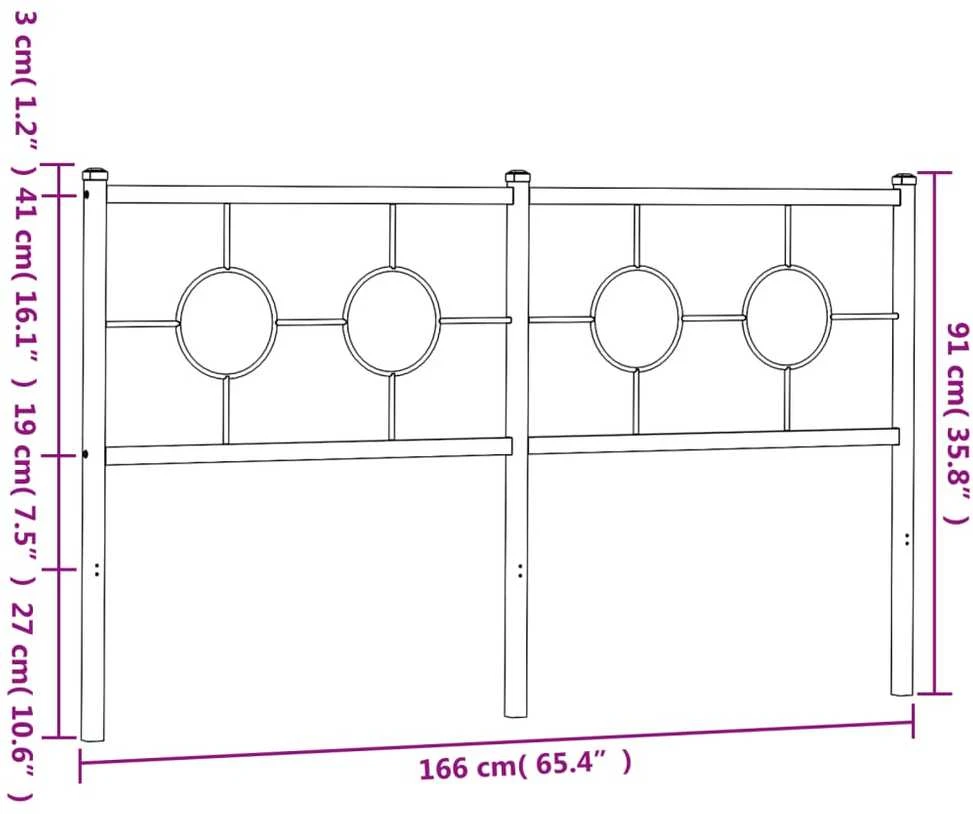 Metalinis galvūgalis, baltos spalvos, 160cm