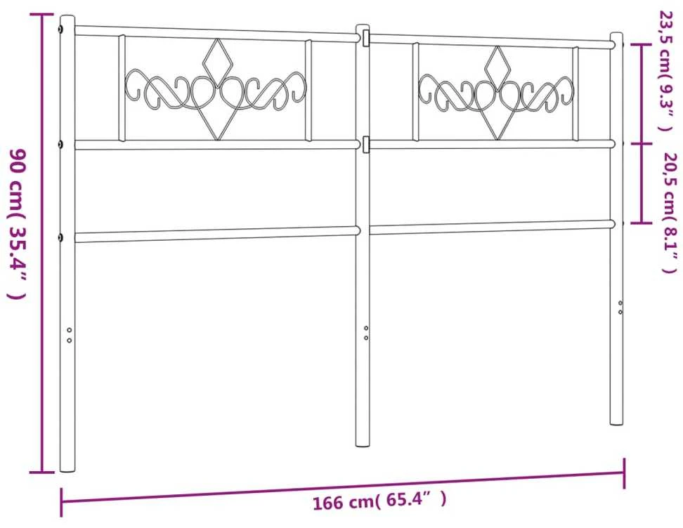 Metalinis galvūgalis, baltos spalvos, 160cm