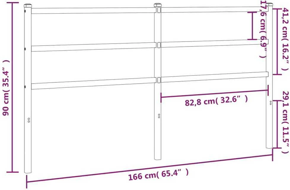 Metalinis galvūgalis, baltos spalvos, 160cm