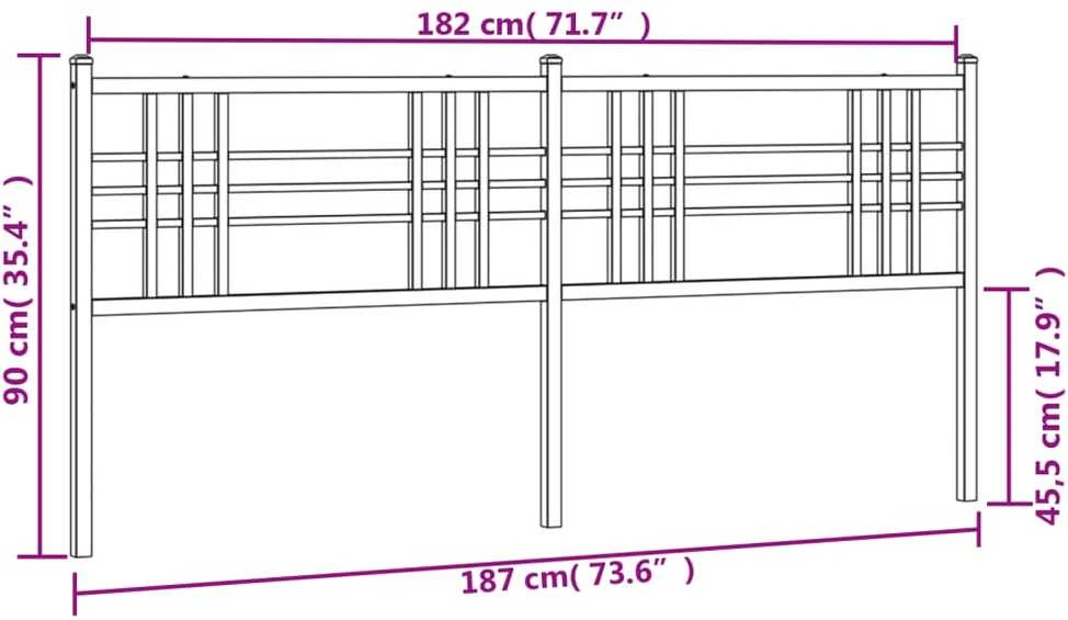 Metalinis galvūgalis, baltos spalvos, 180cm