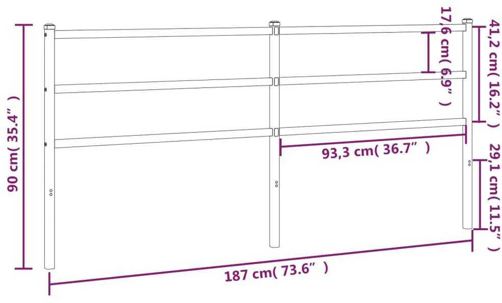 Metalinis galvūgalis, baltos spalvos, 180cm