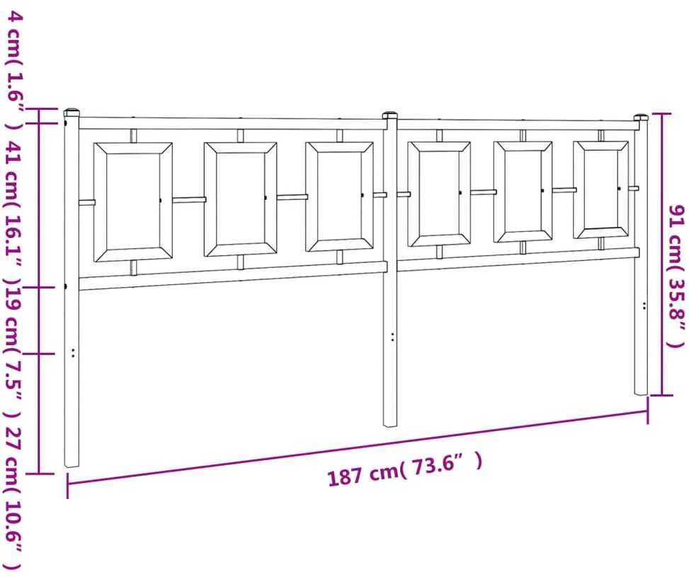 Metalinis pakaitinis galvūgalis, baltos spalvos, 180cm