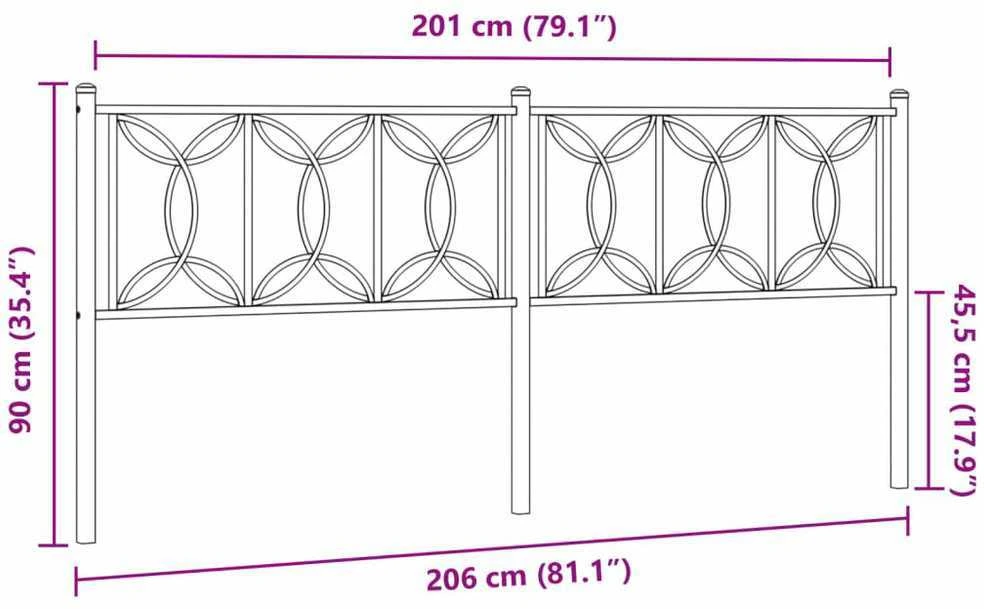 Metalinis pakaitinis galvūgalis, baltos spalvos, 200cm