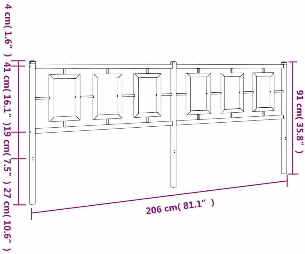 Metalinis galvūgalis, baltos spalvos, 200cm