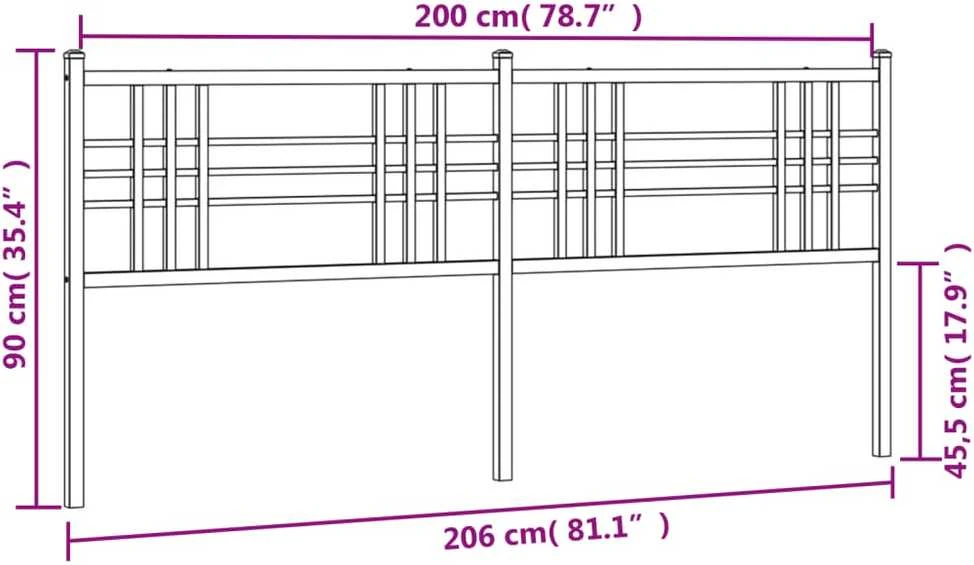 Metalinis pakaitinis galvūgalis, baltos spalvos, 200cm