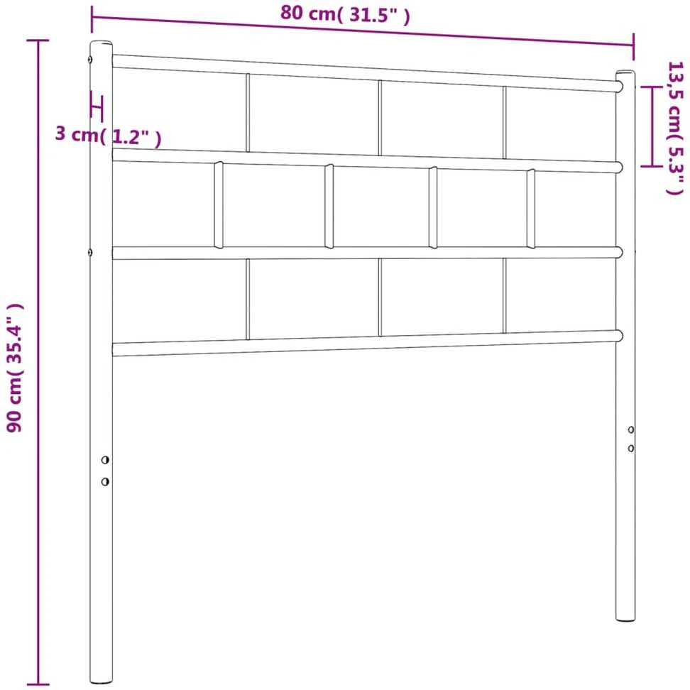 Metalinis galvūgalis, baltos spalvos, 75cm