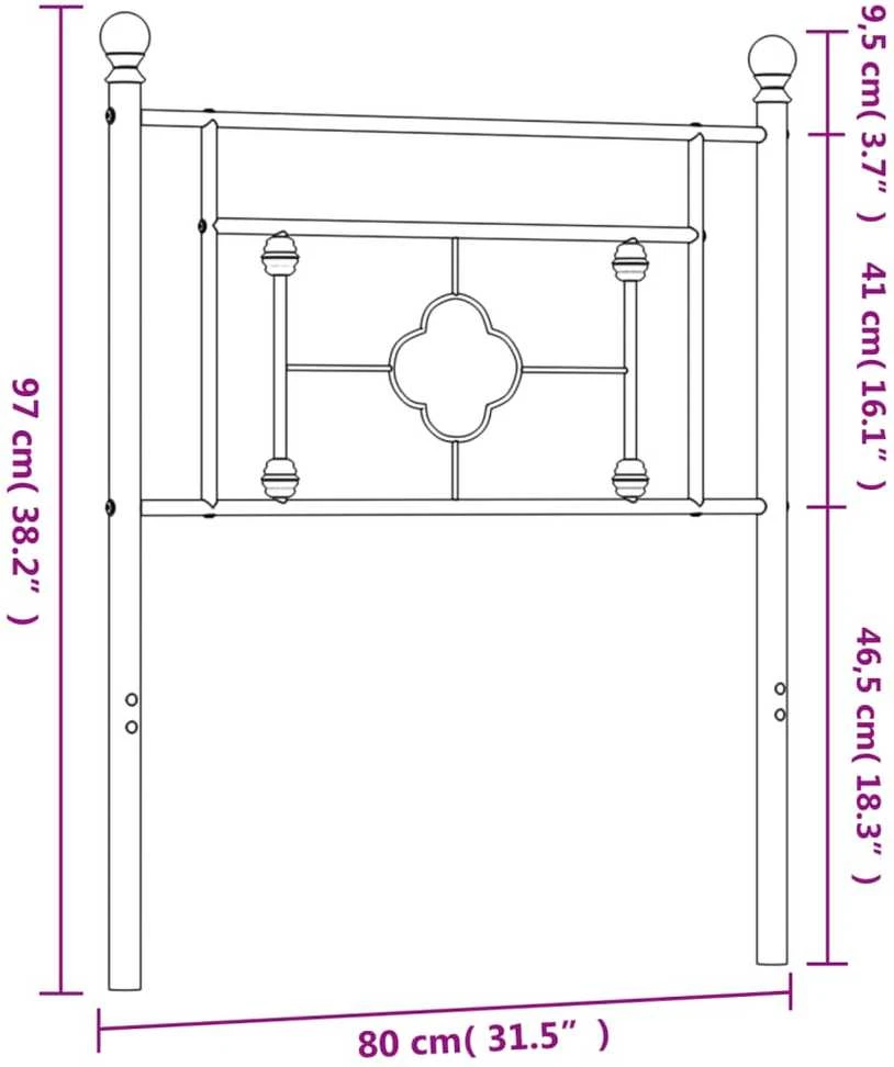 Metalinis pakaitinis galvūgalis, baltos spalvos, 75cm