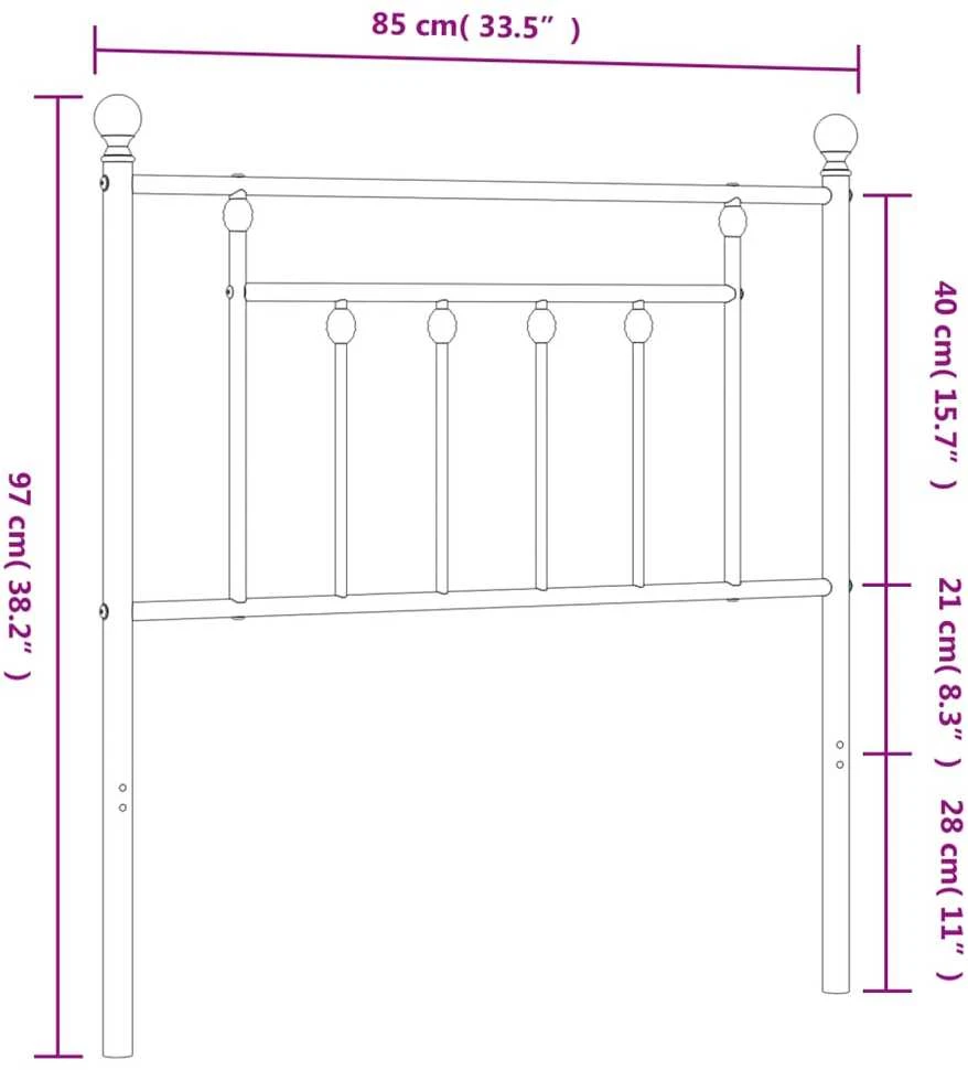 Metalinis galvūgalis, baltos spalvos, 80cm