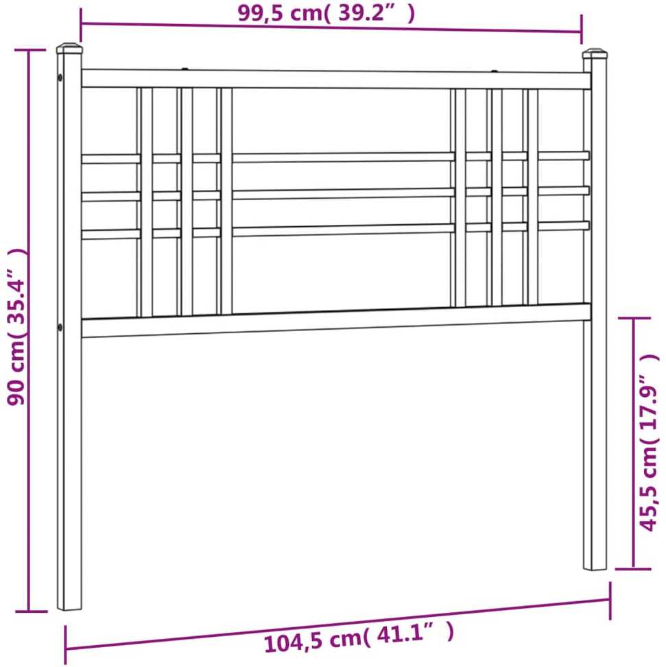 Metalinis pakaitinis galvūgalis, juodos spalvos, 100cm