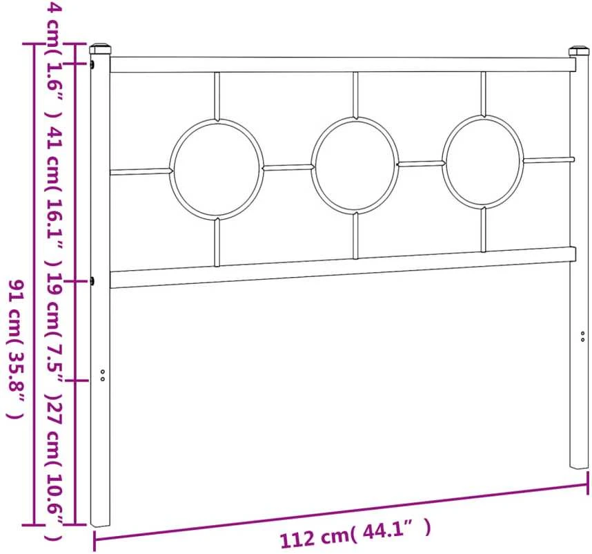Metalinis galvūgalis, juodos spalvos, 107cm