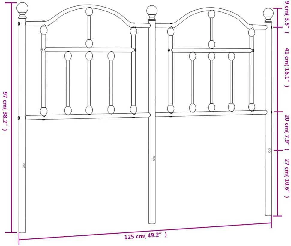 Metalinis galvūgalis, juodos spalvos, 120cm